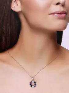 KAI JEWEL Rhodium-Plated Pendant With Chain