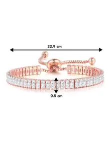 Peora Women 2 Rose Gold-Plated Wraparound Bracelet
