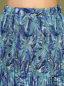 V-Mart Girls Printed Flared Above Knee Length Skirt