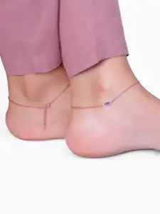 GIVA Rose Gold-Plated Anklet