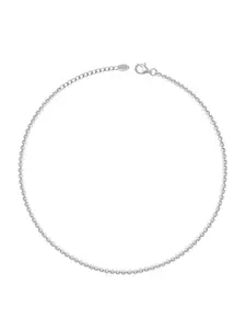 GIVA Rhodium-Plated Anklet