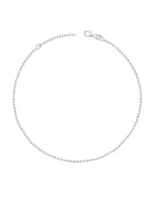 GIVA Rhodium-Plated Anklet