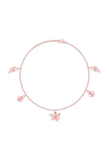 GIVA Rose Gold-Plated Anklet