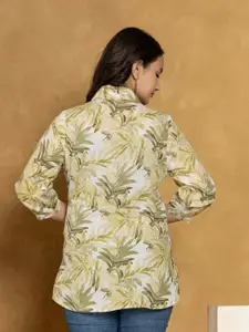 INDYES Ethnic Motifs Printed V-Neck Pure Cotton Kurti