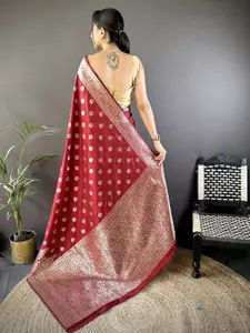 LeeliPeeri Designer Woven Design Zari Silk Blend Banarasi Saree