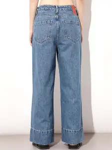 ONLY Women Wide Leg Mid-Rise Light Fade Jeans