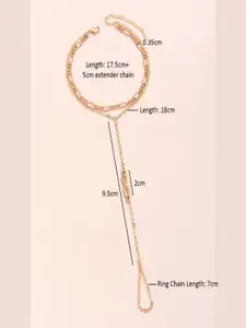 AQUASTREET Gold-Plated Skin Friendly Infinity Ring Bracelet