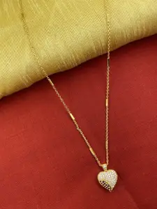 Boghra Sales Set Of 3 Gold-Plated Stone-Studded Pendants With Chains