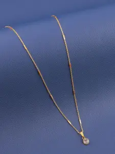 Boghra Sales Set Of 3 Gold-Plated Stone-Studded Pendants With Chains