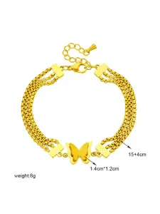 KARISHMA KREATIONS 18K Gold-Plated 8K Stainless Steel Anti Tarnish Link Bracelet