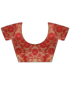 Sangria Patola Woven Design Party Ware Saree With Matching Blouse