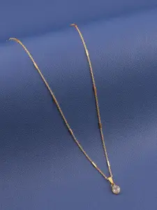 Boghra Sales Set Of 3 Gold-Plated Stone-Studded Pendants With Chains