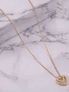 Boghra Sales Set Of 3 Gold-Plated American Diamond Studded Pendants With Chains