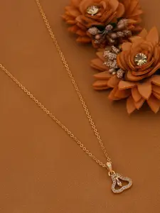 Boghra Sales Set Of 3 Gold-Plated Contemporary Pendants With Chains