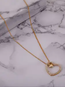 Boghra Sales Set Of 3 Gold-Plated American Diamond Studded Pendants With Chains