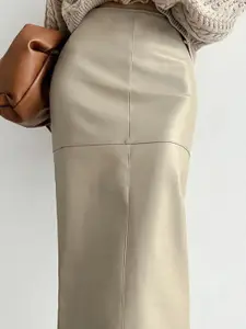 bebe Straight Midi Skirt