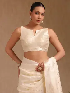 Soch Floral Zari Silk Blend Tussar Saree