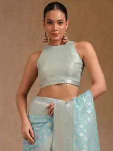 Soch Floral Zari Silk Blend Tussar Saree