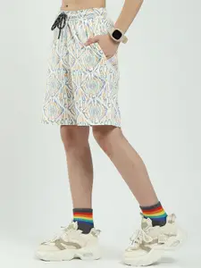 Monte Carlo Boys Printed Pure Cotton Round Neck T-Shirt & Bermuda Shorts