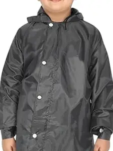 BAESDKids Raincoat Reversible Double Layer Polyester Hooded Rain Jacket Suit