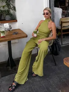 all about you Halter Neck Top With Trousers Co-Ords