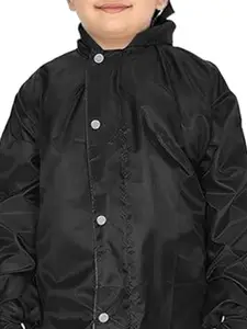 BAESDKids Raincoat Reversible Double Layer Polyester Hooded Rain Jacket Suit