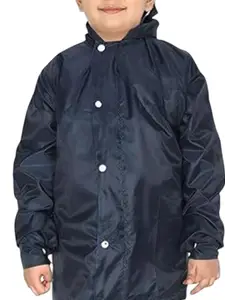 BAESDKids Raincoat Reversible Double Layer Polyester Hooded Rain Jacket Suit