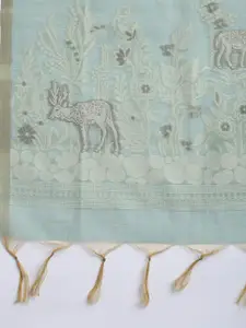 Meena Bazaar Art Silk Unstitched Dress Material