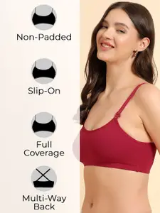 KOMLI Non Padded Non-Wired Full Coverage Bralette Bra