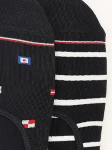 Tommy Hilfiger Men Pack Of 2 Printed Cotton Shoe Liners Socks