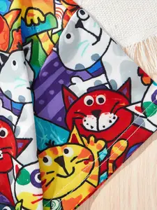 INCLUD Girls Printed T-shirt with Shorts