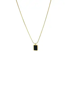 ARTKLIM Gold-Plated Square Pendants with Chains