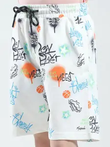 Monte Carlo Boys Abstract Printed Cotton Bermuda Shorts