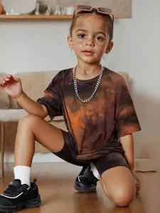 INCLUD Girls Printed T-shirt with Shorts