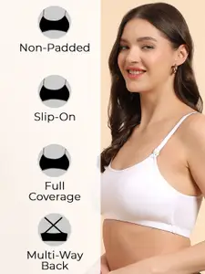 KOMLI Women Pack of 3 Bralette Full Coverage Non-Padded Seamless Bra