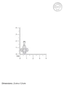 GIVA 925 Silver Rhodium-Plated Trendy Clover Zircon Studded Pendant with Chain