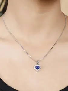 PUJVI Heart Shaped Pendants with Chains