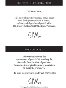 GIVA 925 Silver Rhodium-Plated Zircon Studded Square Pendant With Link Chain