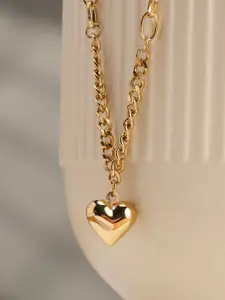 PALMONAS Gold-Plated Stainless Steel Waterproof Amour Glow Necklace