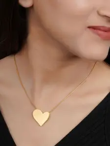 Bishty Fashion Gold-Plated Heart Shaped Pendants with Chains