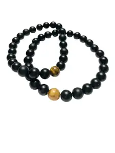 Sukhad Women Set of 2 Tigers Eye Beaded Bracelet