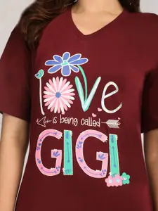 Duchess Women Pack Of 2 Printed Maternity T-shirt Nightdress