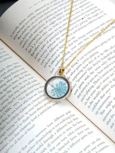 Bishty Fashion Gold-Plated Floral Pendants with Chains