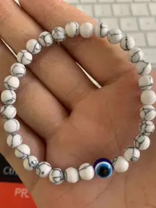 SALTY Pack of 2 Men Protective Evil Eye Natural Stone Band