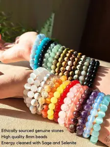 Sukhad Beads Beaded Elasticated Bracelets
