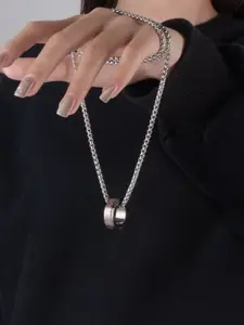 SALTY Pack of 2 Men Cosmo Ring Silver Chain