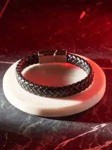 SALTY Pack of 2 Men Avrum Black Leather Bracelet