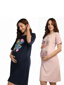 Duchess Women Pack Of 2 Printed Nightdress