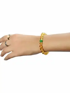 Sukhad Green Jade Beaded Bracelet