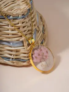 Bishty Fashion Gold-Plated Floral Pendants with Chains